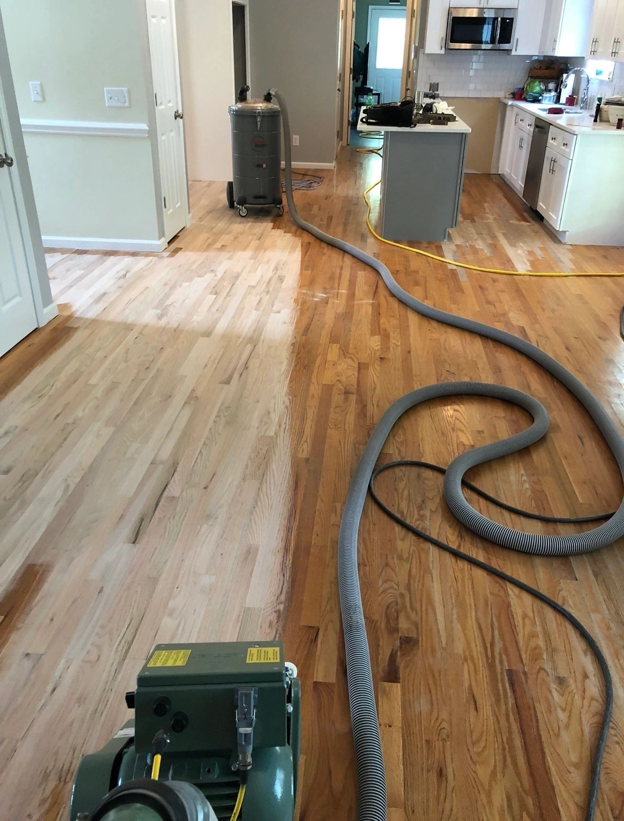 Dustless hardwood floor refinishing in Mooresville NC